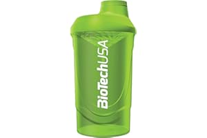BioTechUSA Wave Shaker | Shaker Bottle | 100% Szczelności | Ulepszone mieszanie | Trwały i bezpieczny | Łatwy w użyciu i czyszczeniu, 600 ml, Zielona