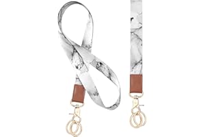 Vicloon Cordón Llaves Cuello, Correa para el Cuello y Cordón Wristlet, Cordones de Insignia con Cierre de Langosta Giratorio y Llavero, para Profesores, Estudiantes de Enfermería(Pintura en Tinta)