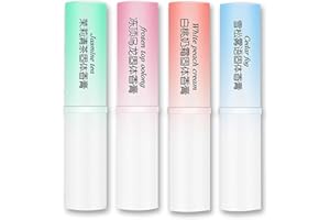 GROSPE 4PCS Solid Balm Sets Solid Portable Pocket Balm Perfume Perfect for Travel Use Natural Fragrance Parfum for Women, ALCOHOL-FREE