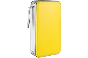 LIOVODE Estuche para DVD, 48 capacidad para CD, portátil, soporte para CD, de plástico duro, organizador para coche