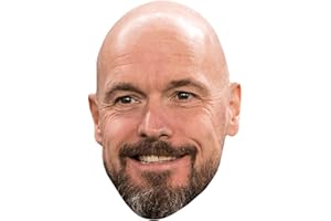 CELEBRITY CUTOUTS Erik Ten Hag (Beard) Maschere di persone famose, facce di cartone