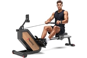 PASYOU Vogatore Magnetico,Vogatore Professionale per Casa Magnetico Resistenza,Compatibili con APP Capacità di Massima di 158 kg,Ideale per Allenamento Cardio Domestico,PW36