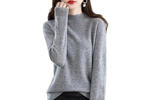 CUSON Cashmere Sweaters for Women, 100% Cashmere Long Sleeve Crew Neck Soft Warm Pullover Knit Jumpers