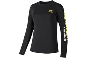 Bassdash Camiseta de Manga Larga para Mujer con protección Solar UPF 50+ UV de Secado rápido para Pesca Senderismo y Kayak