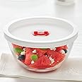 Borosil 900 ml Serving & Mixing Borosilicate Glass Bowl with Lid | Multipurpose Bowl for Kitchen & Dinning | Transparent Bowl for Mixing Dough, Salad, Batter, Pasta | Microwave & Dishwasher Safe