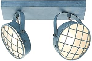 Foco 'Tamin' (Industrial) en Gris hecho de Metal e.o. para Salón & Comedor (2 llamas, G9) de Lindby | foco empotrado, lámpara de techo, lámpara de pared