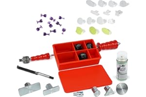‎MIDIAR MIDIAR® Kaltkleber Set inkl. Zughammer, Dellenwerkzeug, Ausbeulwerkzeug, PDR-Tools, Auto Reparatur Karosserie Hilfs-Werkzeug für grossflächige Dellen
