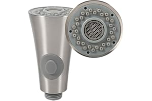 YOSOO Wasserhahn Ersatz Brausekopf Küchenbrause Geschirrbrause Spray Kopf Bad Küche Pull Out Spray Kopf Ersatzteil Wasser sparen Bubbler Anti Splash Chrom Küchenarmatur Brause Handbrause Chrom Geschirrbrau