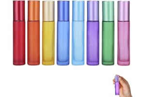 HHZZXCDH 8 Stück Glasflaschen Für Atherisches Leer Reise Flaschen Für Atherische, Lotionen,Parfums Parfüm Flasche Flasche Leer 10ml Aroma,Nachfüllbare Tragbare Flaschen