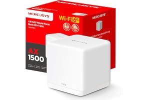 Mercusys Mesh WiFi-router 6 AX1500Mbps, 3 Gigabit WAN/LAN-portar, Föräldrakontroll, WiFi-nätrouter och ap, ansluter till 100