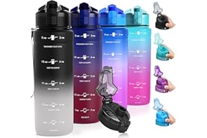 Zounich Butelka do picia dla dzieci, szczelna, 1 l / 700 ml / 500 ml, bez BPA, sportowa butelka na wodę z tritanu, nadaje się do użytku na rowerze, w szkole, do mycia w zmywarce, butelka sportowa