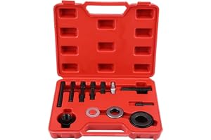 13pcs Auto Power Steering Alternator Pump Pulley Puller Disassembly Installer Tool for Power Steering Pump Puller GM Puller P