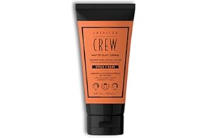 American Crew Matte Clay Cream, Crema Gel Styling Ibrido Capelli, Assorbe Sebo in Eccesso e Detossina, Media Tenuta e Finish Matte, Gel Naturale per Ricci da Uomo, 150ml