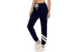 iClosam Pantaloni Tuta Donna in Cotone Pantaloni Sportivi Donna Vita Alta Pantaloni Jogger con Tasche e Coulisse Regolabile per Allenamento Jogging Fitness Nero L