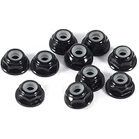 Sechskant-selbstsichernde Muttern, 10 Stück, M2-Mutter, CNC-Aluminium, Flansch, Nylon, selbstsichernde Metallmuttern…