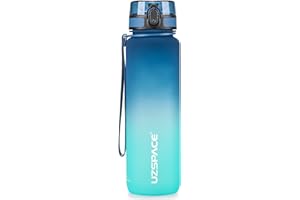 ‎UZSPACE UZSPACE Trinkflasche Kinder Auslaufsicher,Sport Kunststoff Trinkflasche 1l,800ml,500ml, Tritan & BPA-frei Sportflasche Kohlensäure Geeignet