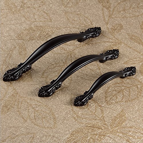 Angela-homestyle™ Vintage Antikbeschlag Schubladengriff Möbelgriff Schrankgriff Zierteile Mit Schrauben (96mm, Schwarz) Angela-homestyle™ Vintage Antikbeschlag Schubladengriff Möbelgriff Schrankgriff Zierteile Mit Schrauben (96mm, Schwarz)