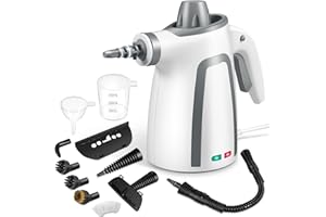 ÖRRNVTE Unter Druck stehender Handdampfreiniger mit 11 Zubehörteilen, 1050W Dampfreiniger, Dampfsauger für den Heimgebrauch, zum Reinigen von Böden, Polstern, Fugen und Autos