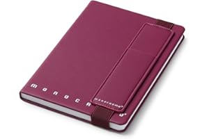 Pigna, Taccuino MONOCROMO PATTERN, blocco appunti, A5 14,8x21 cm., con elastico portapenne, interno 1R, righe, copertina Viola