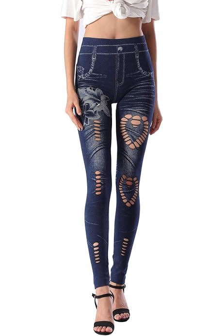 Ripped Skinny Stretch Jeans 