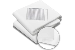 VOUNOT® Tessuto Non Tessuto per Piante 50g/m², Telo Antigelo Piante Protezione Invernale con 20 Pioli, Vello Protettivo da Giardino 1.5x20m, Bianco