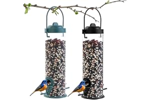 OFFCUP Mangiatoia per Uccelli, 2 Pezzi Mangiatoia Uccellini Appeso Mangiatoia per Giardino, Mangiatoia per Uccelli Selvatici di Mangime con punti di avvicinamento per Uccelli da Giardino Esterno