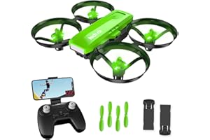 EYLM Mini Drone con Cámara HD 1080P, RC Quadcopter con App WiFi FPV 3D Flips, Modo sin Cabeza, Estabilización de Altitud, 3 Velocidades Regalos para Principiantes y Niños, 2 Baterías