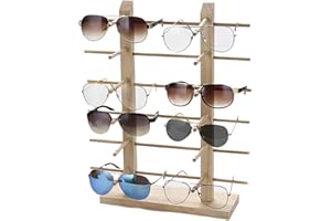 Justdolife Présentoir De Lunettes Porte Lunettes De Soleil en Bois Créatif Support De Lunettes