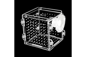 ESENLONG Fish Breeding Box, Acrylic Isolation Box with Suction Cup Breeding Box for Fish Tank Multi- functional Baby Fish Hatchery for Baby Fish Shrimp Betta Guppy and Platy
