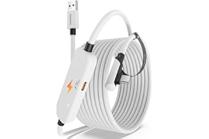 Syntech Link Kabel mit Ladefunktion 5M Kompatibel mit Oculus/Meta Quest 3/3S Zubehör, Quest2/Pro Link Kabel für PC/SteamVR mit erweitertem Ladeport, USB 3.0 A zu C VR Ladekabel