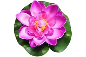 pulunto Künstliche Blume, schwimmende Kunstpflanze, lebensechte Seerose, Garten für Teichdekoration, Mikrolandschaft, P5G0, 10 cm