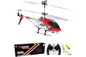 Goolsky S107G Mini RC Helicopter, 2.4G 3 Channel Remote Control Helicopter with Gyro and LED Lights for Kids & Beginner, Altitude Hold, One Key Take Off/Landing, Aircraft Indoor Flying Toy