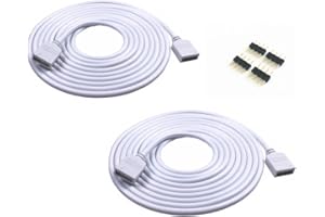 HUABLUE 2pcs/pack 1m LED RGB-Strip 4 pin, LED Verlängerungskabel LED Streifen Verbinder Verlängerung Anschluss Verteiler Kabel für 4 polig RGB 5050 3528 2835