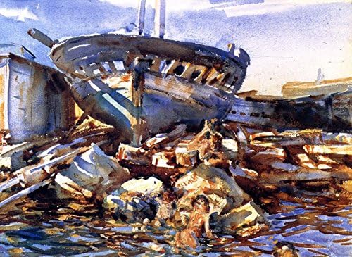 Flotsam And Jetsam - By John Singer Sargent - Canvas Prints - 32â€œ by 23â€œ - Unframed