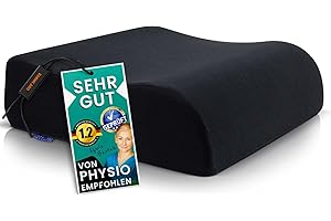 ‎DYNMC YOU DYNMC you Bequeme Sitzerhöhung Stuhl Erwachsene & Kind - Test SEHR GUT [MIT PHYSIOTHERAPEUTEN ENTWICKELT] - Formstabiles Sitzkissen Stuhl - Perfekte Sitzerhöhung Auto (Schwarz)