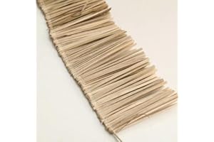 OPica Adorno de Flecos de Yute, borlas de Paja de Rafia Natural, Muebles para el hogar, decoración de Fondo de Pared, Guirnalda de Boda de Hierba Lafite DIY