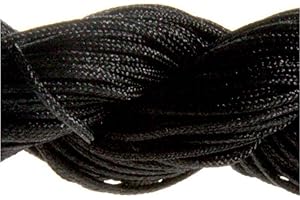 PRÉSENTOIRS POUR BIJOUX 30 Mètres Fil Nylon Cordon bijoux 1 mm pour bracelet perles Shamballa tibétain - Noir