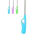 InstaMall Plastic Adjustable Flame Lighter for Kitchen Stove,Candles, Refillable, Pack of 1 (Multicolor)