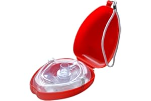 JTKENS 12 pcs Heart Shape CPR Rescue Mask Pocket Resuscitator One-Way Valve CPR Face Sheild First Aid Supplies FDA Approved