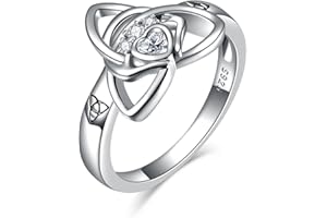 WINNICACA keltisch Trinity Knoten Ring Sterling Silber S925 Einfache Ringe Schmuck Für Frauen Mädchen