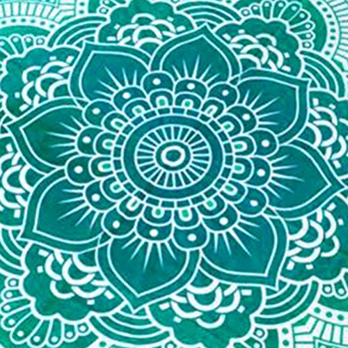 Pixnor Mandala Runde Lotus Strand werfen Gobelin Decke Wolldecke Hippie Boho Zigeuner Tischdecke Strandtuch Runde Yoga Matte grün - 3