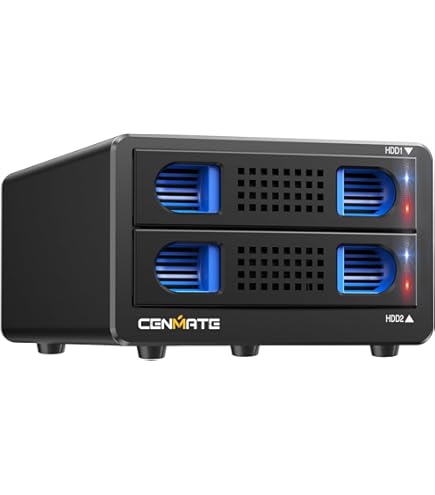 ORICO Hard Drive Enclosure 2 Bay USB-C - Massimo 44 TB, Plug & Play, Per Archiviazione Dati - Foto 3