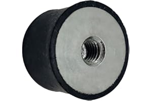 DOJA INDUSTRIAL | Silent Bloc M8 | Anti Vibration | Femelle X Femelle 30x20 MM | 4 Pcs | En Caoutchouc | pour Groupe Electrogene Silencieux, Compresseur Voiture, Climatiseur sur Equerre Metal...