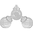 3200ml Spherical Victorian Style Food Grade Plastic Sweet Jars - Wedding, Party (3 Jars)