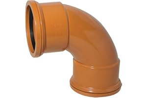 TRULY PVC SUPPLIES 90° Bend (Double Socket) 110mm Underground Drainage Pipe Fittings Bend Trap Gulley Socket Grid Coupler