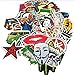 Price comparison product image StickerFactory (Pack of 50pcs) Best Vinyl Decal Stickers Pack - All Different Random Styles Top Trendy Stickers Pack - for Macbook Laptop Skateboard Snowboard Luggage Suitcase iPhone Car Bike Bumper Stickers Bomb Pack - Vintage Retro Pop Art Graffiti Super Cool Decal Stickers Pack