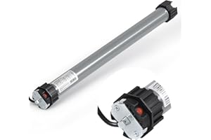 jarolift Elektronischer TDEP 40/13 Rollladenmotor Rohrmotor, SW60, Zugkraft 75 kg, Komplettset mit 8 Kant-Wellenadapter u. Lager, Blockiererkennung, Überlastungsschutz