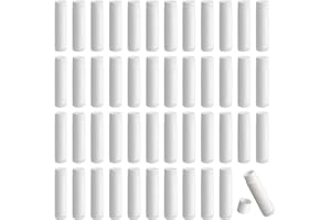 Ailvor Lip Balm Containers, 50 pcs Empty Lip Balm Tubes, Plastic Lipstick Containers Refillable with Cap for DIY Homemade Lip Balm (White, 5g)