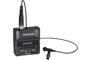 TASCAM DR-10L/LW Enregistreur audio numérique avec microphone cravate Noir Modèle DR-10L