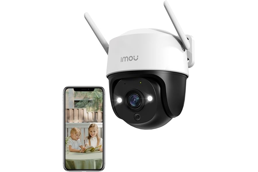 Imou 5MP Outdoor Wi-Fi Camera, 3K Color Night Vision, Smart Tracking, Human/Vehicle Detection with Spotlight and Siren, Customizable Voice Alarms, 2.4Ghz